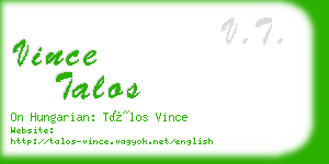 vince talos business card